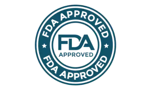 Compliance badge confirming the product is handled in an FDA registered and inspected facility to ensure consumer safety and ingredient integrity.